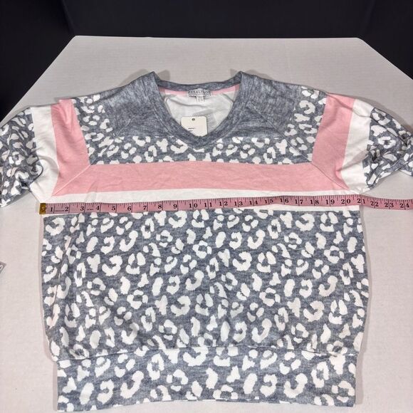 P.J. Salvage Nordstrom's *extremely soft* Long Sleeve Pajama Top NEW XS cheetah - Picture 9 of 10